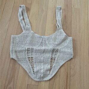 Women’s Zara Crochet Top in Cream